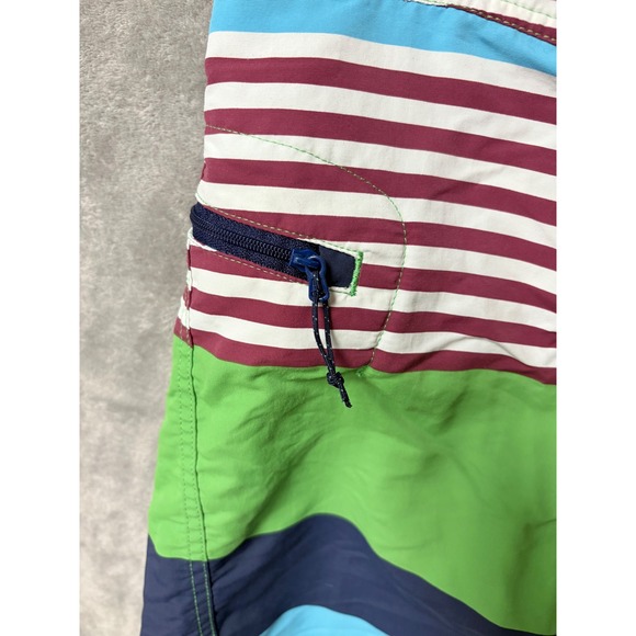 Patagonia Striped Board Shorts Men's Size 32 Swim Trunks Quick Dry Pockets - Picture 7 of 11